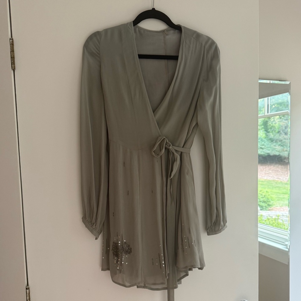 Chan Luu beaded wrap dress